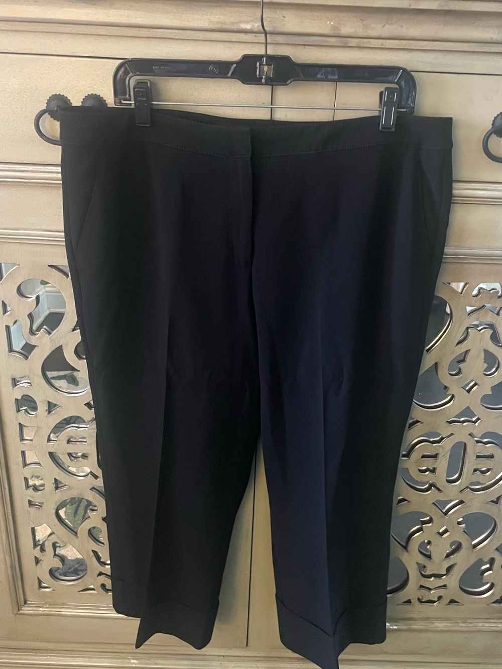 St John Couture Women's Straight Leg Black Dress Pants